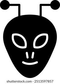 Alien Glyph Vector Icon Design