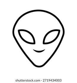 Ilustración vectorial de icono gráfico alienígena