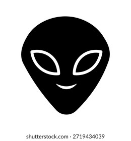 Ilustración vectorial de icono gráfico alienígena