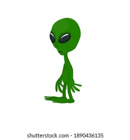 Alien Green Alien Man Vector Illustration Stock Vector (Royalty Free ...