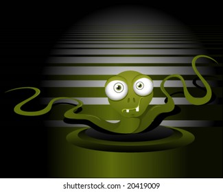 Alien Green Worm