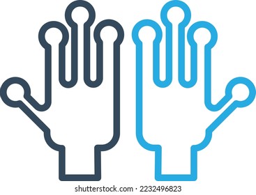 alien hand Vector Icon which is suitable for commercial work and easily modify or edit it
