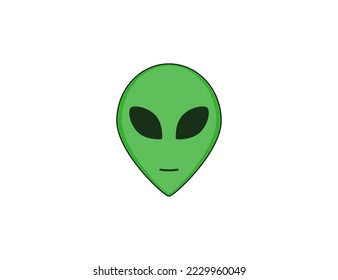 Alien head, character icon. Vector illustration.