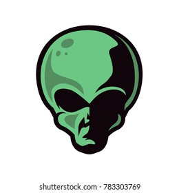 Alien Head Character Mascot