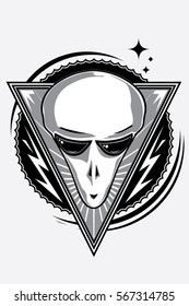 Alien head emblem