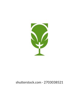 Cabeza alienígena y diseño de logotipo abstracto de vidrio.