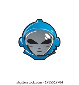 alien head helmet modern logo icon symbol