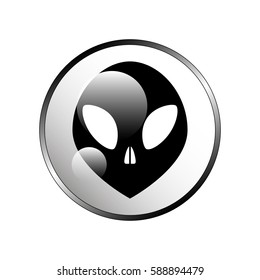 Alien head icon.