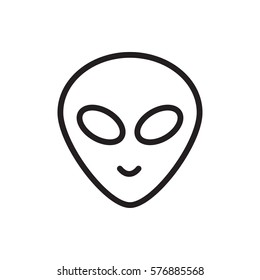 alien head icon illustration isolated vector sign symbol