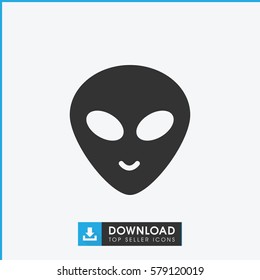 alien head icon illustration isolated vector sign symbol