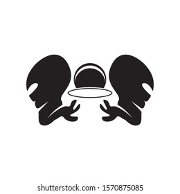 Alien head icon and symbol vector illustration