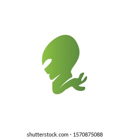 Alien head icon and symbol vector illustration