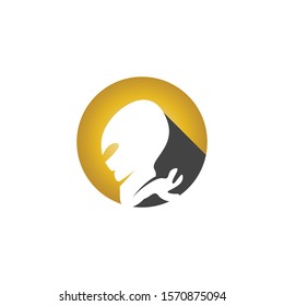 Alien head icon and symbol vector illustration