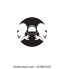Alien head icon and symbol vector illustration