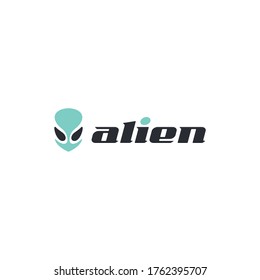 Alien head illustration for logo and other