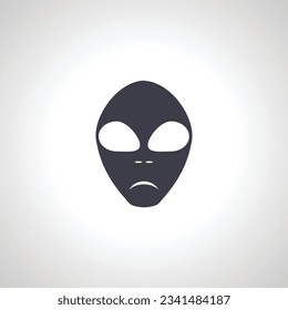 Alien Head isolated icon. Alien icon