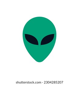 alien head logo design vector.