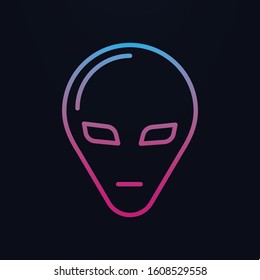 Alien head nolan icon. Simple thin line, outline vector of space icons for ui and ux, website or mobile application