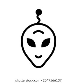 An alien head symbolizing extraterrestrial beings and unknown life