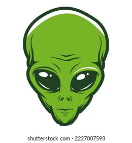 Alien Head V40 Patch Streetwear, Urban Design Green Color Patch Commercial Use