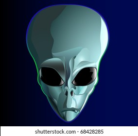 Alien head vector