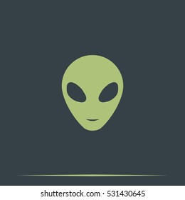Alien head vector icon.