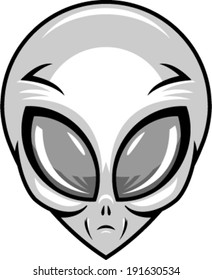 Alien head vector illustration