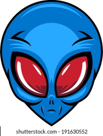 Alien head vector illustration