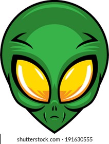 Alien head vector illustration