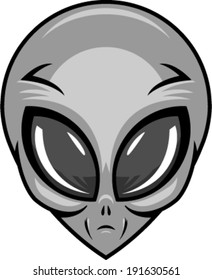 Alien head vector illustration