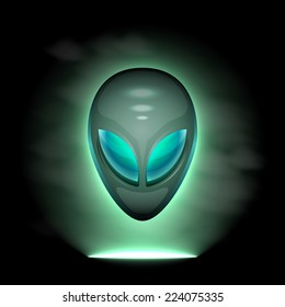 Alien head, vector illustration 4 your design, eps10 4 layers