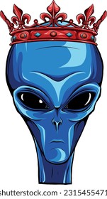 Alien head. vector illustration design of extraterrestrial humanoid