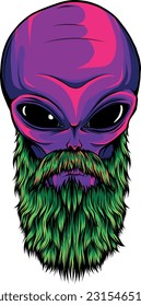 Alien head. vector illustration design of extraterrestrial humanoid