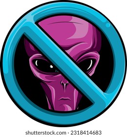 Alien head. vector illustration design of extraterrestrial humanoid