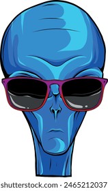 Alien head. vector illustration design of extraterrestrial humanoid