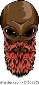 Alien head. vector illustration design of extraterrestrial humanoid