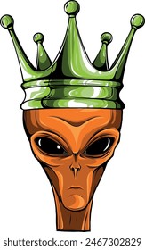 Alien head. vector illustration design of extraterrestrial humanoid