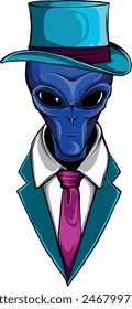 Alien head. vector illustration design of extraterrestrial humanoid