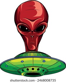 Alien head. vector illustration design of extraterrestrial humanoid