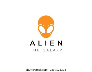 alien head, vector logo icon