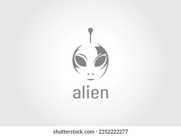 alien head, vector logo icon,UFO, alien logo. Vector illustration.