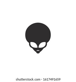 Alien head vector on a white background