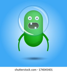 alien in helmet