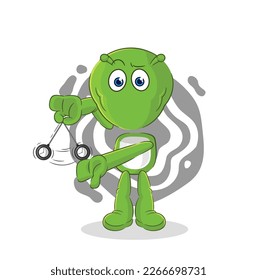 the alien hypnotizing cartoon. cartoon mascot vector