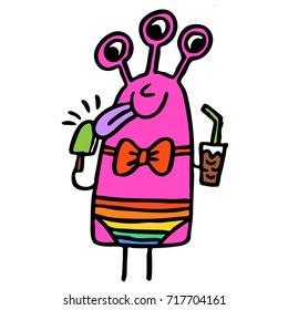 Alien. Ice cream.