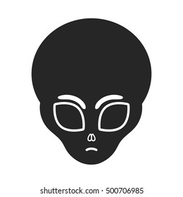 Alien icon in  black style isolated on white background. Space symbol stock vector illustration.