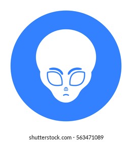 Alien icon in black style isolated on white background. Space symbol stock vector illustration.