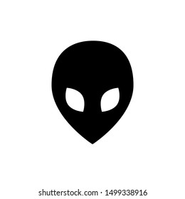 alien icon. black vector alien  sign 
