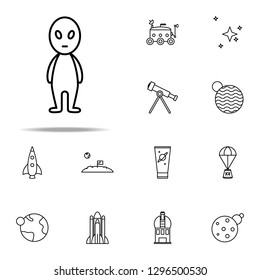 alien icon. Cartooning space icons universal set for web and mobile