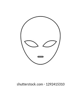 alien icon. Element of cyber security for mobile concept and web apps icon. Thin line icon for website design and development, app development